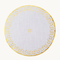 Gold Geometric Border Polyester Placemat 53404