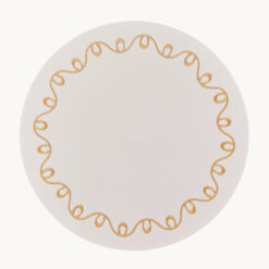 Gold Scalloped Border Faux Leather Placemat 54355