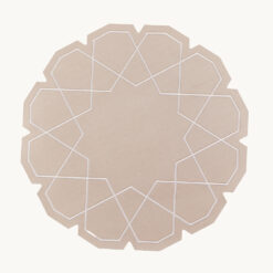 Geometric Embroidered Faux Leather Placemat 54379